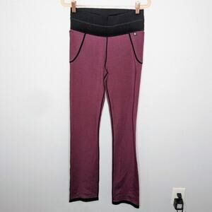 Betabrand Purple Wide Band Straight Leg Leggings S